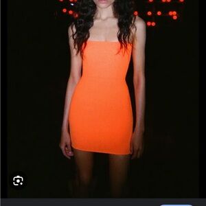Alex Perry Neon Orange Mini Dress